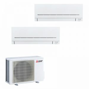 Impianto di climatizzazione dual fino a 40 mq in classe A+++ installazione compresa impianto non predisposto MSZ-AY25VGP+MSZ-AY15VGP